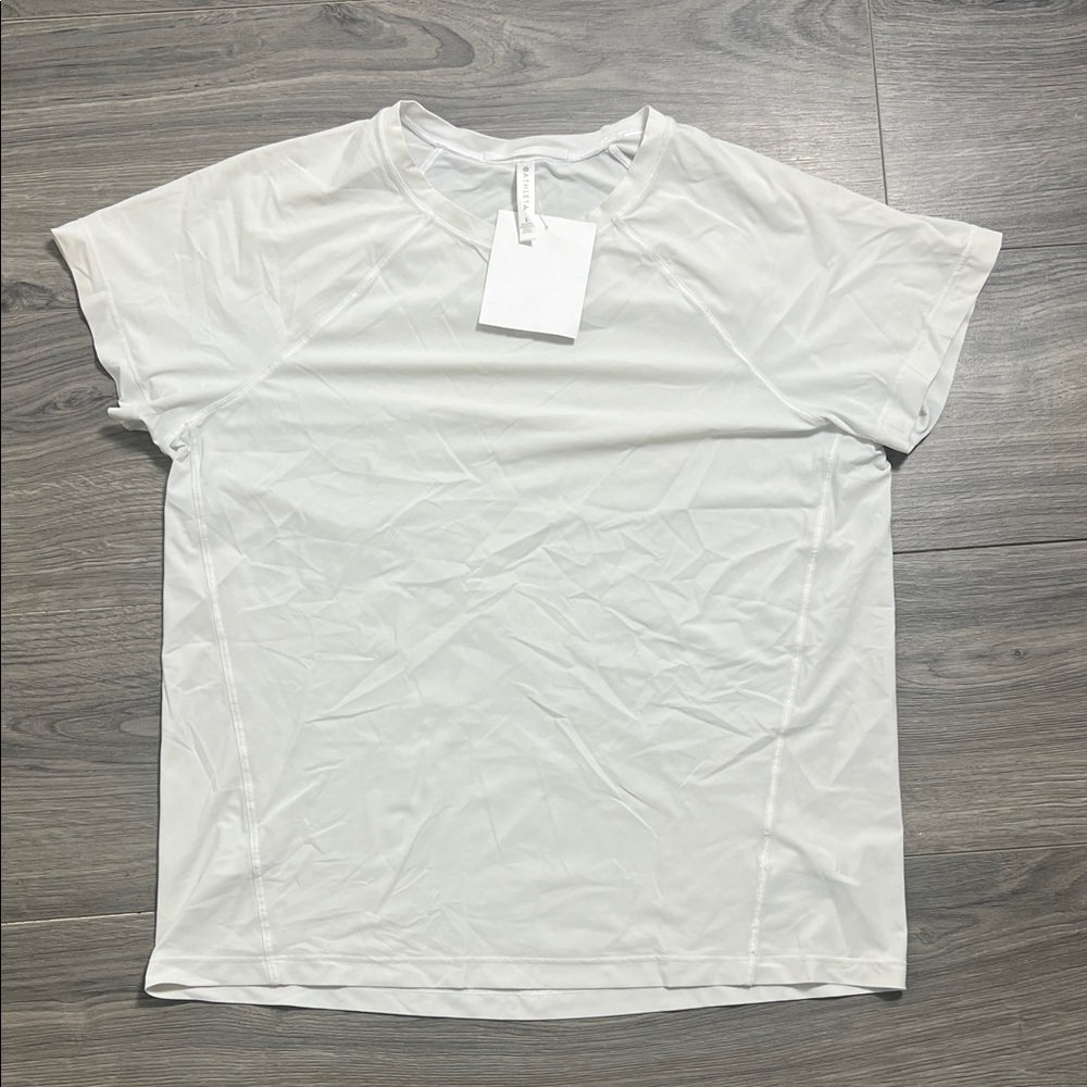 Athleta Light Gray Short Sleeve Top